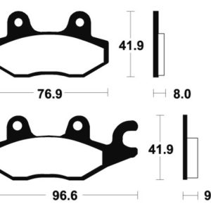 Plaquettes de frein TECNIUM Performance métal fritté – MR133