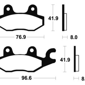Plaquettes de frein TECNIUM Performance métal fritté – MR138