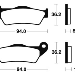 Plaquettes de frein TECNIUM Performance métal fritté – MR242