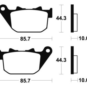 Plaquettes de frein TECNIUM Performance métal fritté – MR308