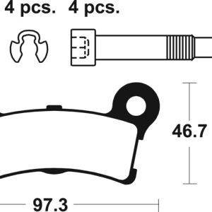 Plaquettes de frein TECNIUM Performance métal fritté – MR404