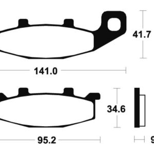 Plaquettes de frein TECNIUM Performance métal fritté – MR97