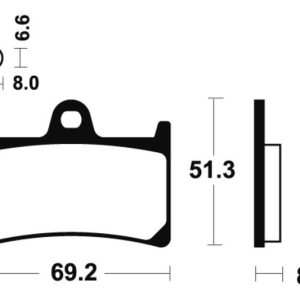 Plaquettes de frein TECNIUM Racing métal fritté – MSR134