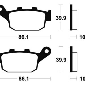 Plaquettes de frein TECNIUM Maxi Scooter métal fritté – MSS114