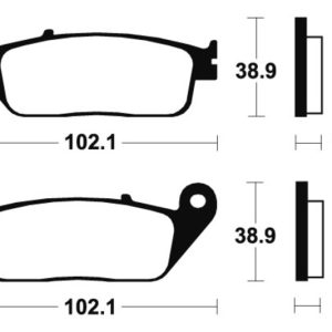 Plaquettes de frein TECNIUM Maxi Scooter métal fritté – MSS154