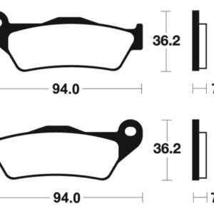 Plaquettes de frein TECNIUM Maxi Scooter métal fritté – MSS171