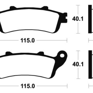 Plaquettes de frein TECNIUM Maxi Scooter métal fritté – MSS222
