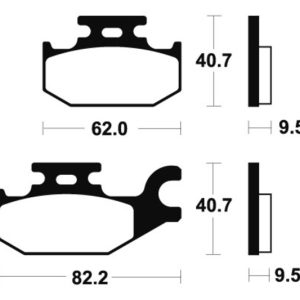 Plaquettes de frein TECNIUM Maxi Scooter métal fritté – MSS254