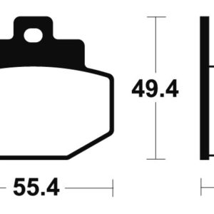 Plaquettes de frein TECNIUM Maxi Scooter métal fritté – MSS272