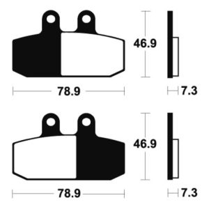 Plaquettes de frein TECNIUM Maxi Scooter métal fritté – MSS293