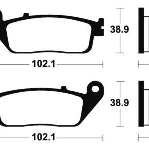 Plaquettes de frein TECNIUM Maxi Scooter métal fritté – MSS311