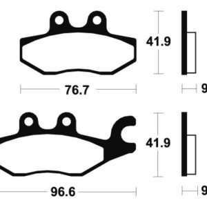 Plaquettes de frein TECNIUM Maxi Scooter métal fritté – MSS318