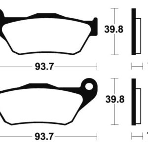 Plaquettes de frein TECNIUM Maxi Scooter métal fritté – MSS337
