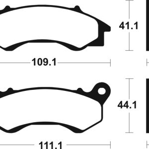 Plaquettes de frein TECNIUM Maxi Scooter métal fritté – MSS373