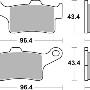 Plaquettes de frein BREMBO route métal fritté – ​07GR88SA
