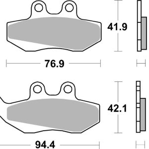 Plaquettes de frein BREMBO Scooter métal fritté – 07012XS