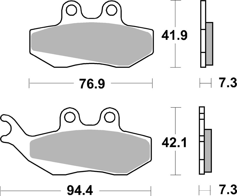 Plaquettes de frein BREMBO Scooter métal fritté - 07012XS