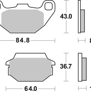 Plaquettes de frein BREMBO Scooter métal fritté – 07022XS