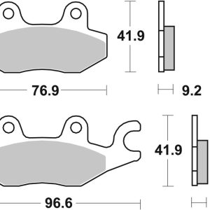 Plaquettes de frein BREMBO Scooter métal fritté – 07033XS