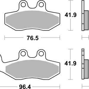 Plaquettes de frein BREMBO Scooter métal fritté – 07056XS