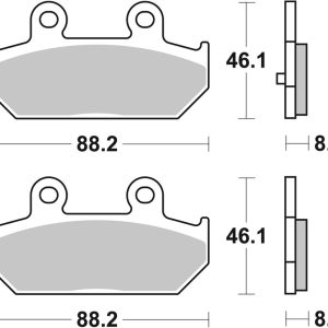 Plaquettes de frein BREMBO Scooter métal fritté – 07058XS