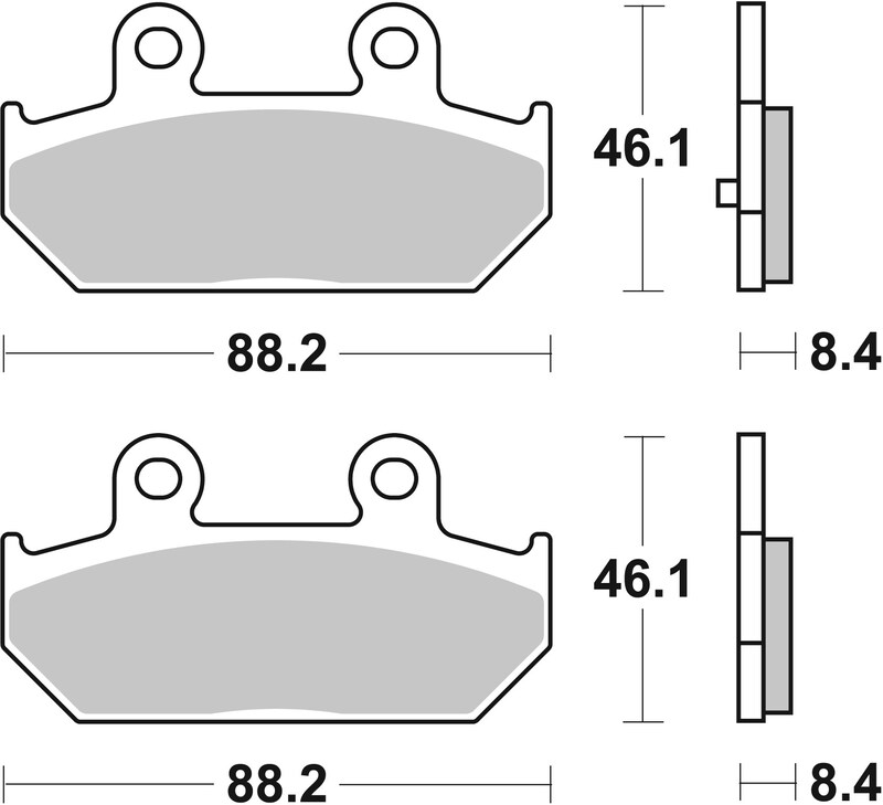 Plaquettes de frein BREMBO Scooter métal fritté - 07058XS