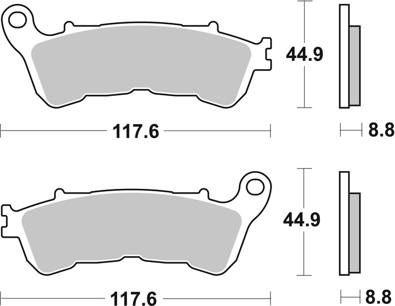 Plaquettes de frein BREMBO Scooter métal fritté - 07063XS