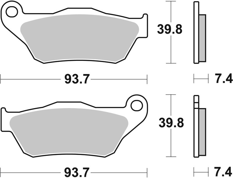 Plaquettes de frein BREMBO Scooter métal fritté - 07065XS