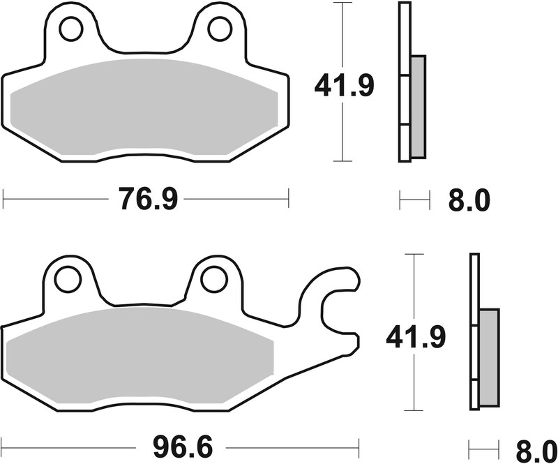 Plaquettes de frein BREMBO Scooter métal fritté - 07071XS