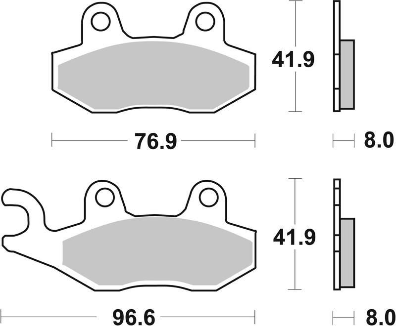 Plaquettes de frein BREMBO Scooter métal fritté - 07076XS