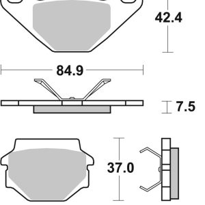 Plaquettes de frein BREMBO route carbone céramique – 07BB0708