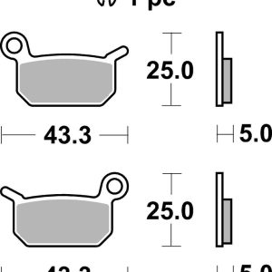 Plaquettes de frein BREMBO Off-Road métal fritté – 07GR70SD