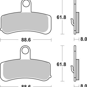 Plaquettes de frein BREMBO route métal fritté – 07HD15SA