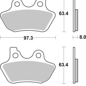Plaquettes de frein BREMBO route métal fritté – 07HD16SA