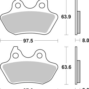 Plaquettes de frein BREMBO route métal fritté – 07HD18SP