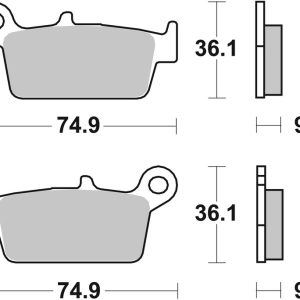 Plaquettes de frein BREMBO Off-Road métal fritté – 07HO26SX