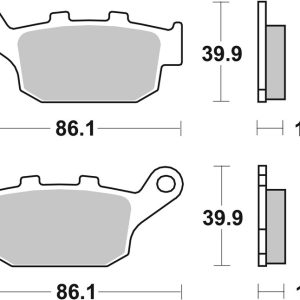 Plaquettes de frein BREMBO route carbone céramique – 07HO2711