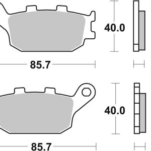 Plaquettes de frein BREMBO route métal fritté – 07HO36SP