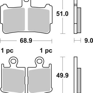 Plaquettes de frein BREMBO route métal fritté – 07HO37SA