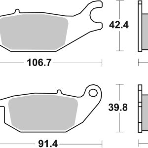 Plaquettes de frein BREMBO route carbone céramique – 07HO4905