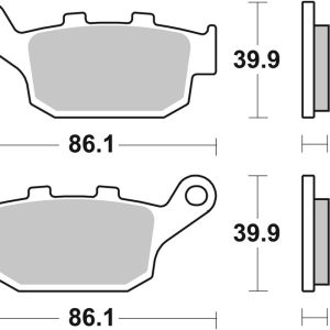 Plaquettes de frein BREMBO route métal fritté – 07HO53SP