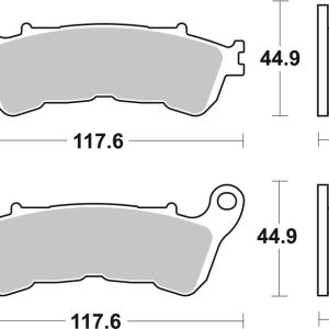 Plaquettes de frein BREMBO route métal fritté – 07HO57SP