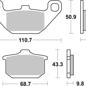 Plaquettes de frein BREMBO route carbone céramique – 07KA0808