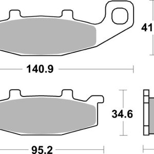 Plaquettes de frein BREMBO route métal fritté – 07KA09SP