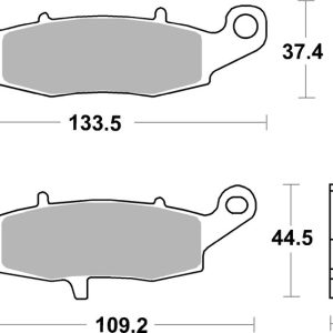 Plaquettes de frein BREMBO route métal fritté – 07KA18LA