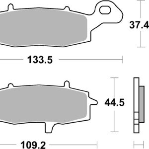Plaquettes de frein BREMBO route carbone céramique – 07KA1907