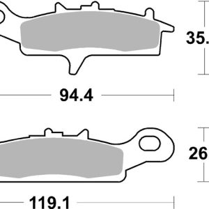 Plaquettes de frein BREMBO Off-Road métal fritté – 07KA24SX