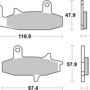 Plaquettes de frein BREMBO route carbone céramique – 07SU1509