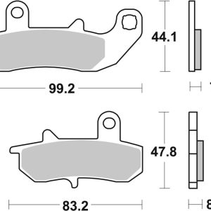 Plaquettes de frein BREMBO route métal fritté – 07SU17SP