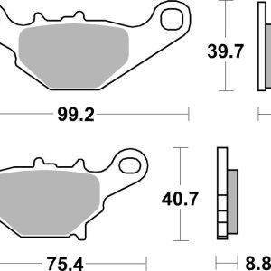 Plaquettes de frein BREMBO Off-Road métal fritté – 07SU31SD
